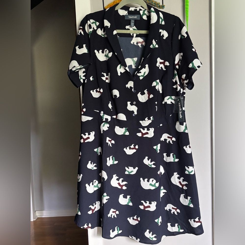ModCloth Polar Bear Holiday Dress NWT Size 16W